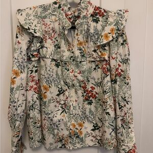 Tuckernuck Floral Ruffle Blouse